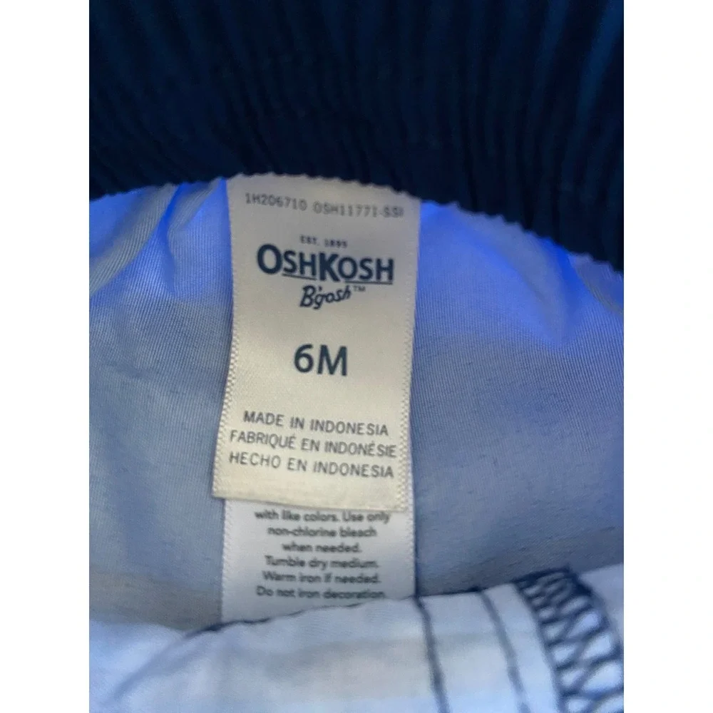 OshKosh Bgosh Baby Boys Blue Green Striped Swim Trunks 6M 1H206710